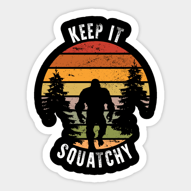 Bigfoot Yeti Keep it Squatchy Sticker by 5StarDesigns